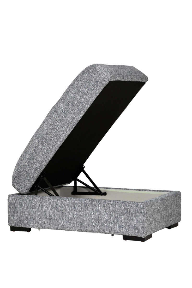 Humphrey Storage Ottoman - Blue