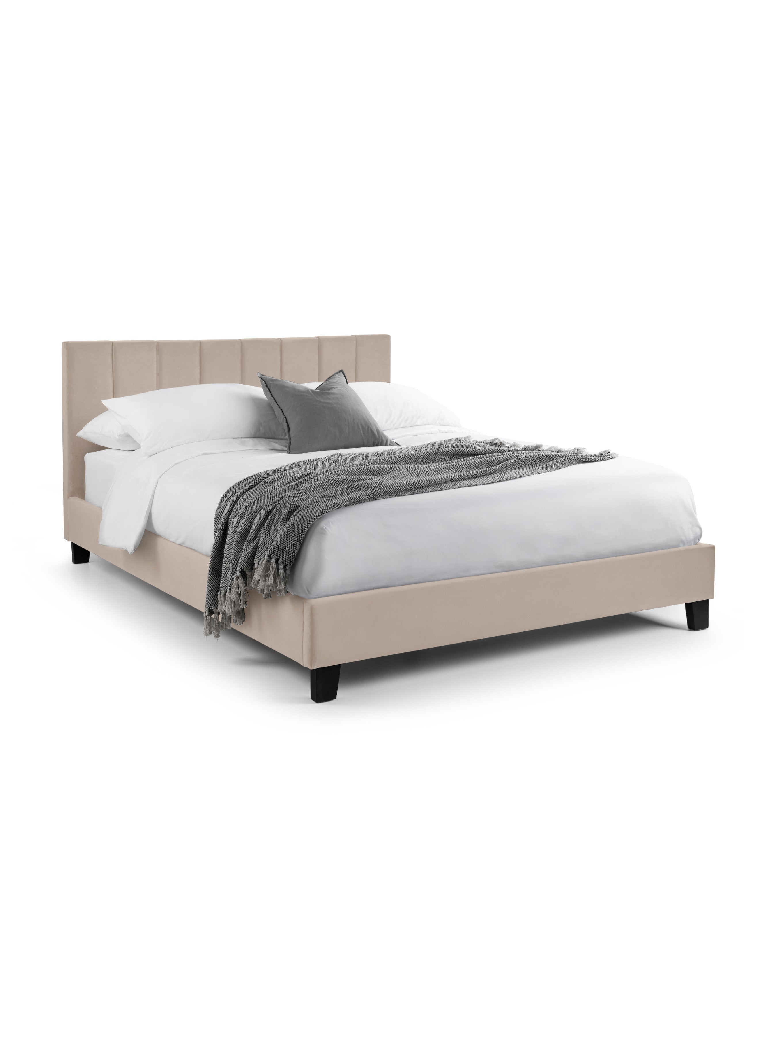 Rosa Cream Velvet Upholstered 120cm Small Double Bed