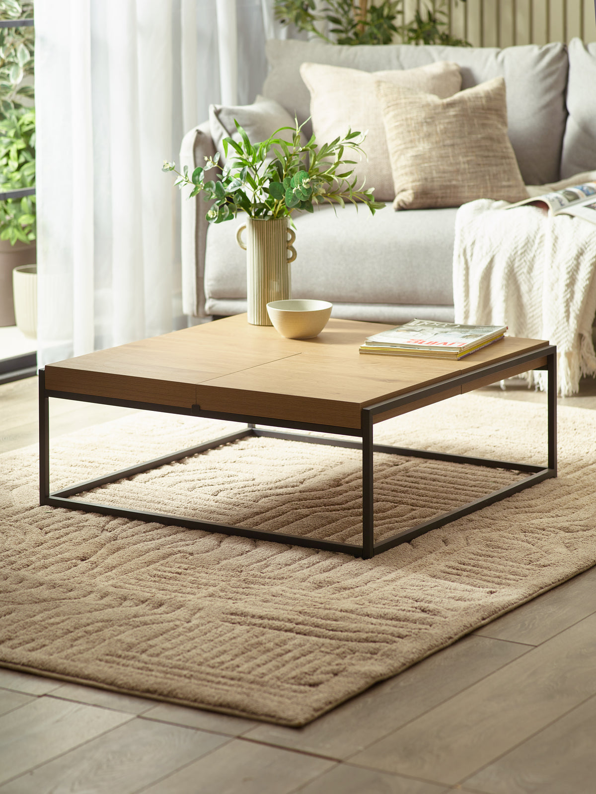 Ezra 83cm Square Tray Coffee Table (oos)