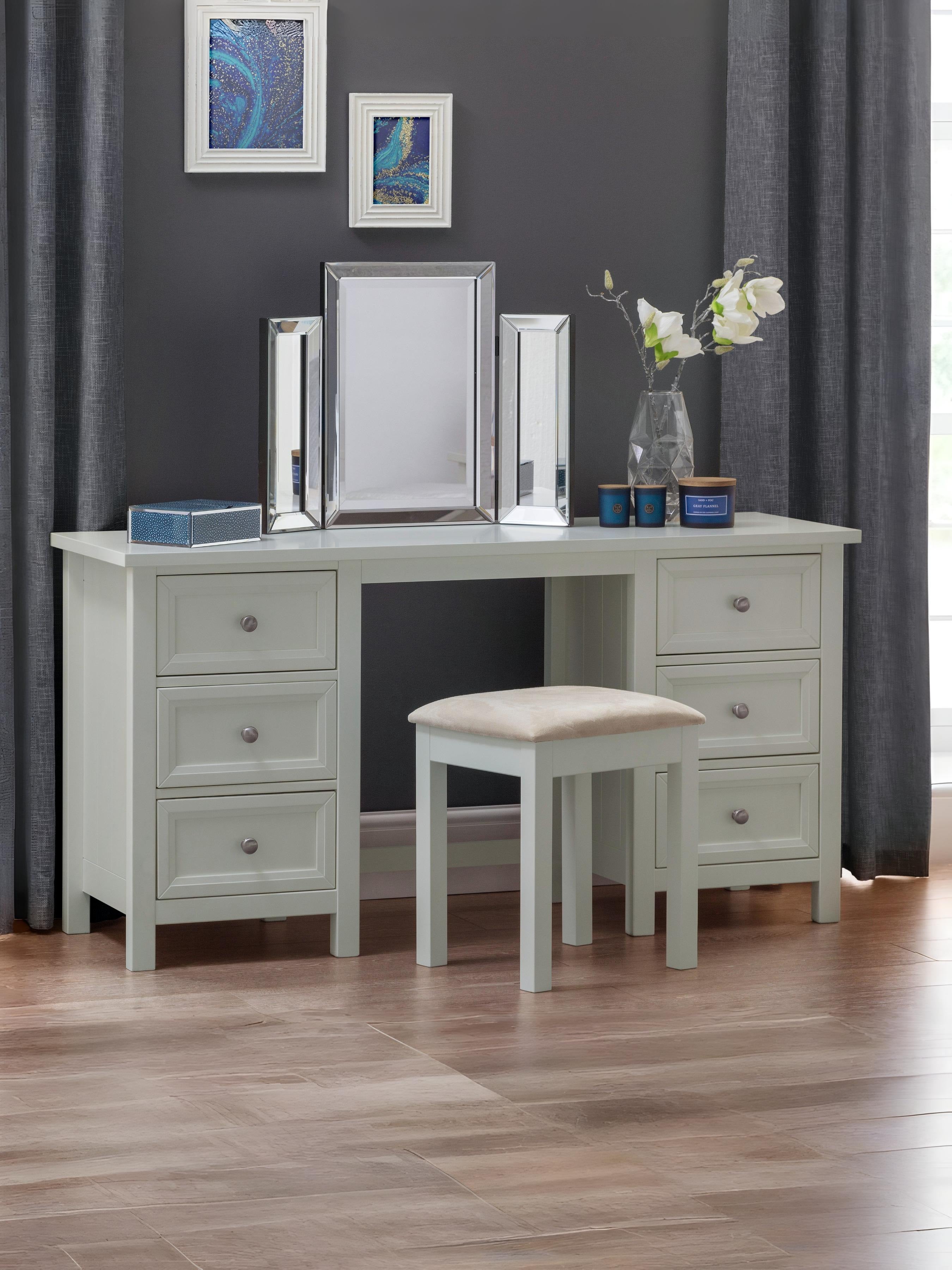 Maine Dressing Stool - Dove Grey