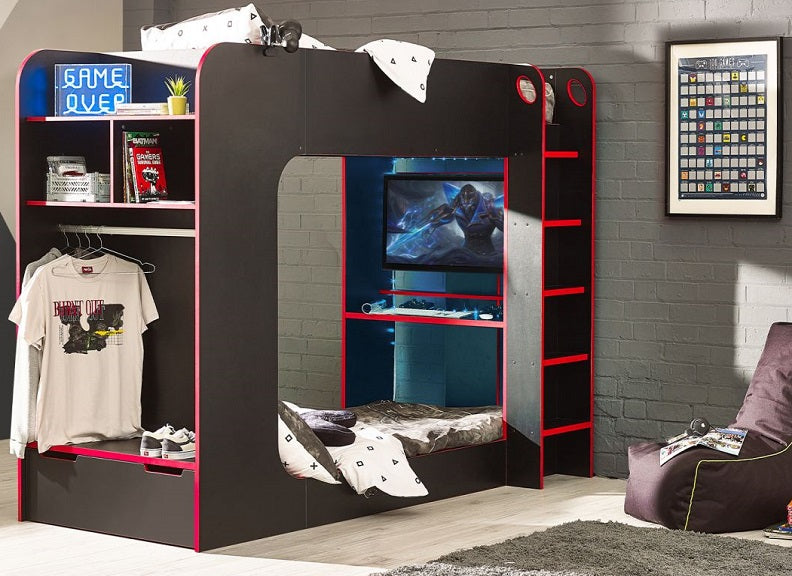 Impact Gaming Bunk - Black/Red