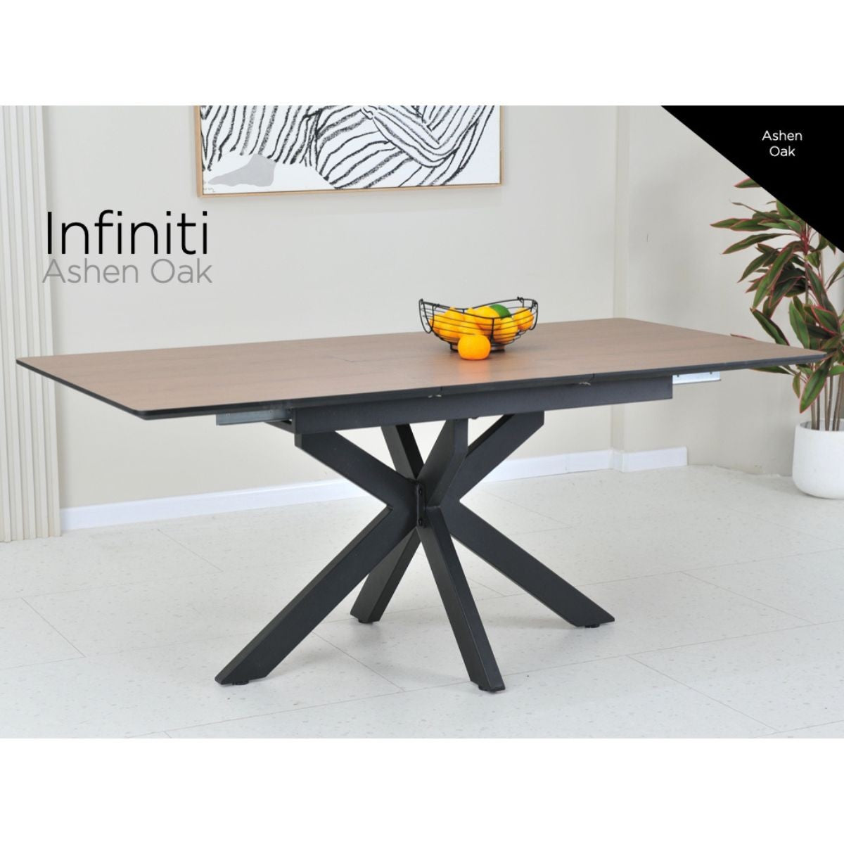 Infiniti 180-220cm Ext. Dining Table Ashen Oak
