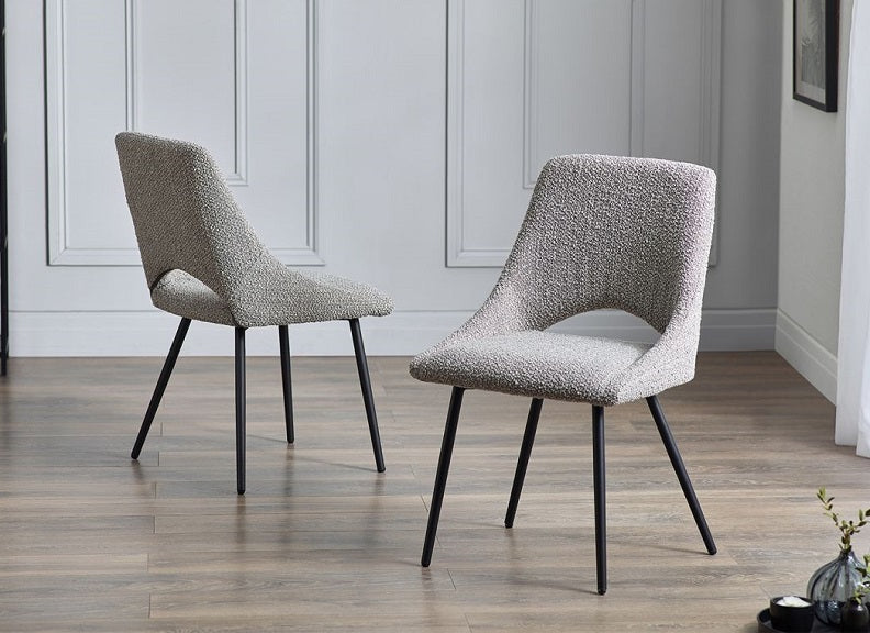 Iris Grey Boucle Chairs