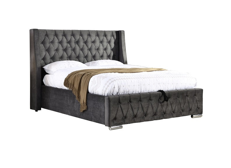 Jersey Buttonback Storage Bedframe