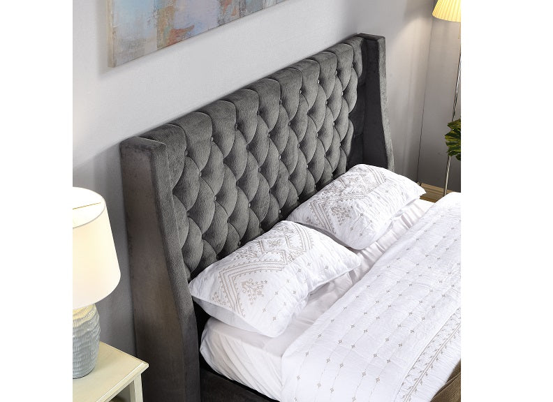 Jersey Buttonback Storage Bedframe
