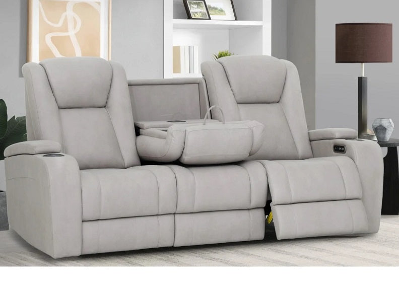 Jesse 3P Sofa with drop down tray.