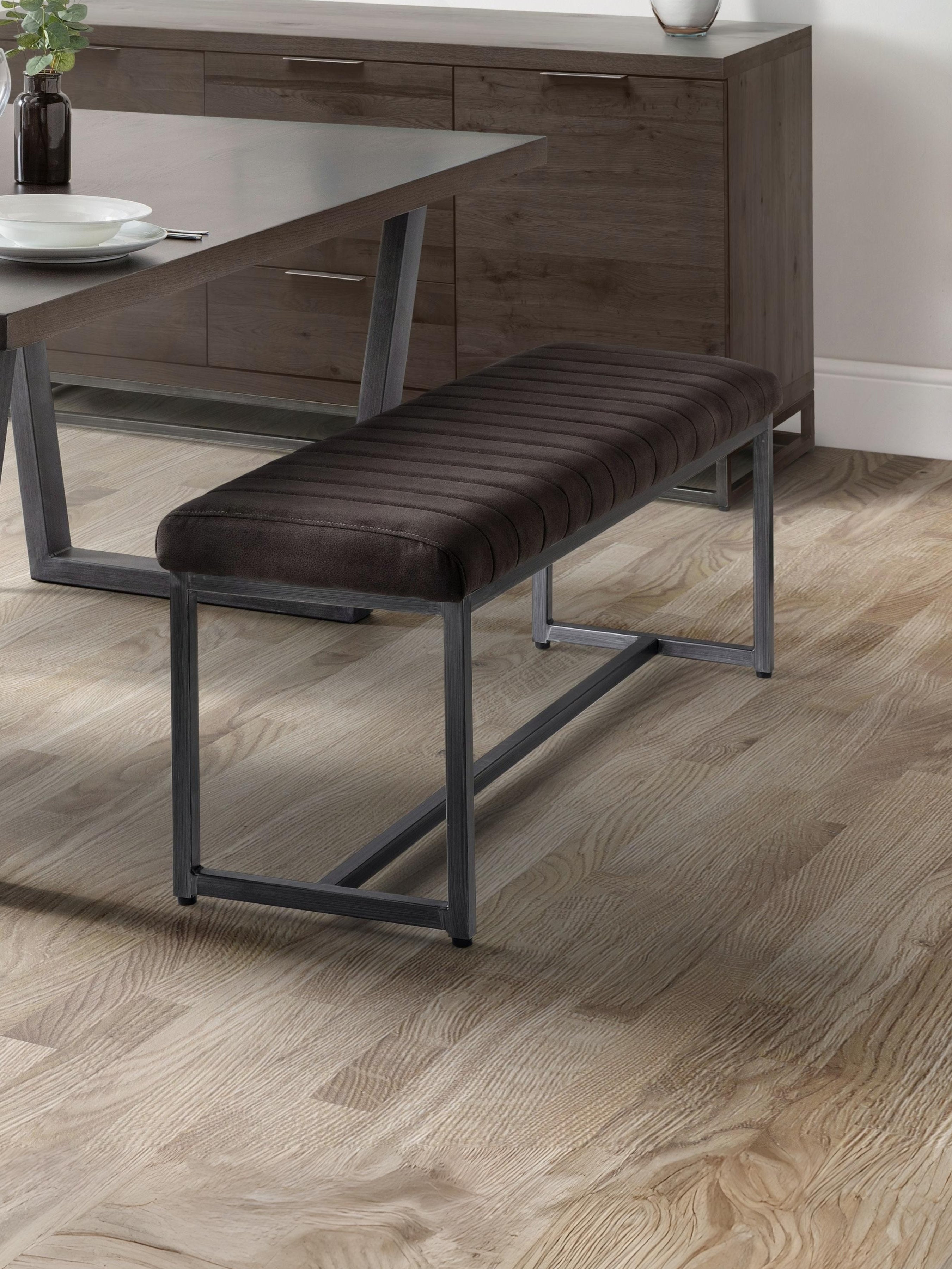 Brooklyn Upholstered Bench - Charcoal