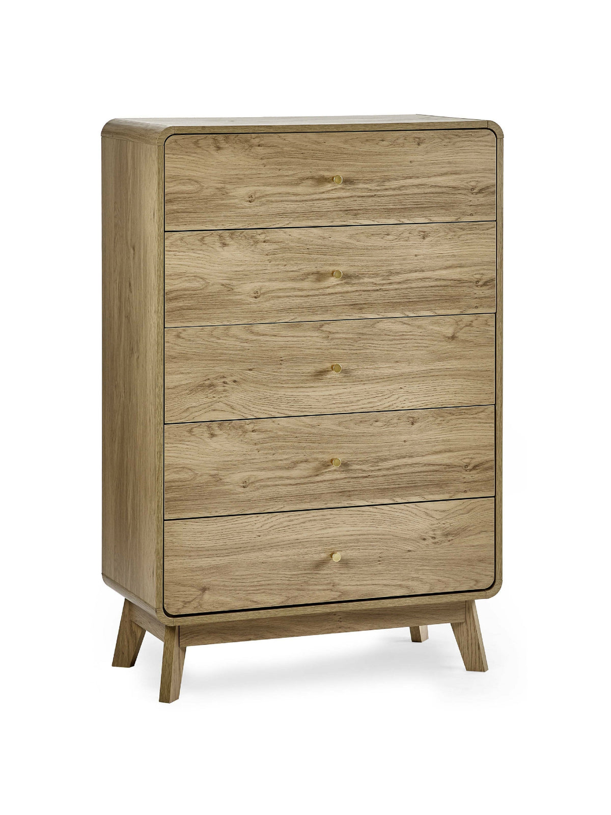 Ingrid 5 Drawer Chest Oak