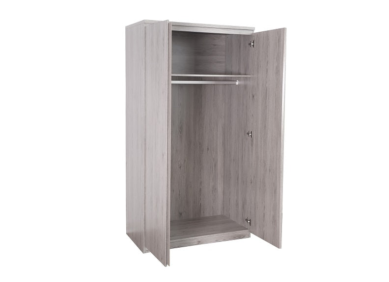 Jupiter Grey Oak Two Door Wardrobe
