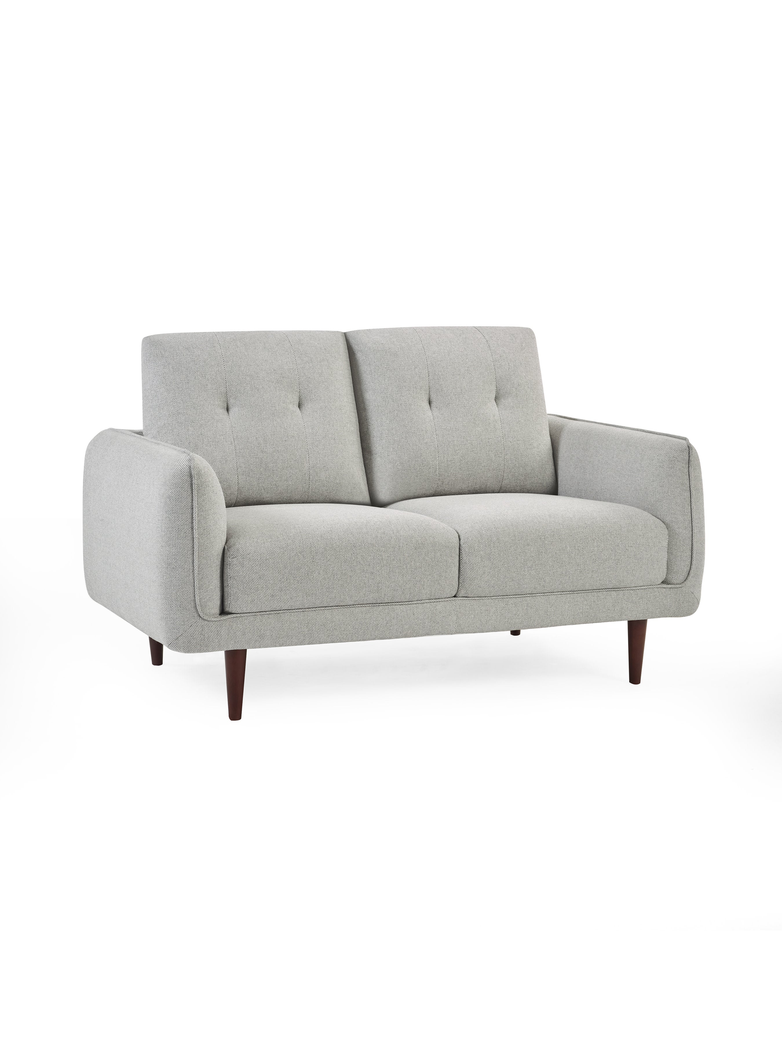Remy 2 Seater Light Grey Fabric Sofa