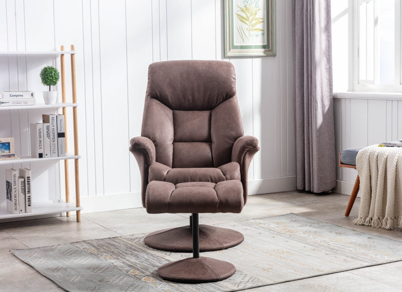 Kenmare Fabric Chairs With Footstool
