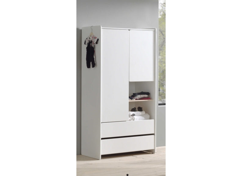 Kiddy White Two Door Wardrobe Room