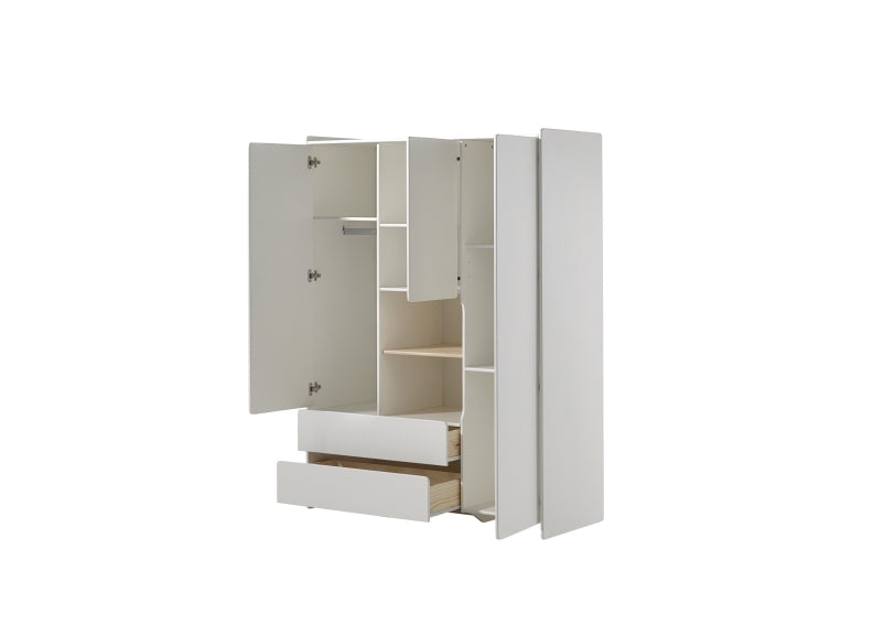 Kiddy White 3 Door Wardrobe - interior