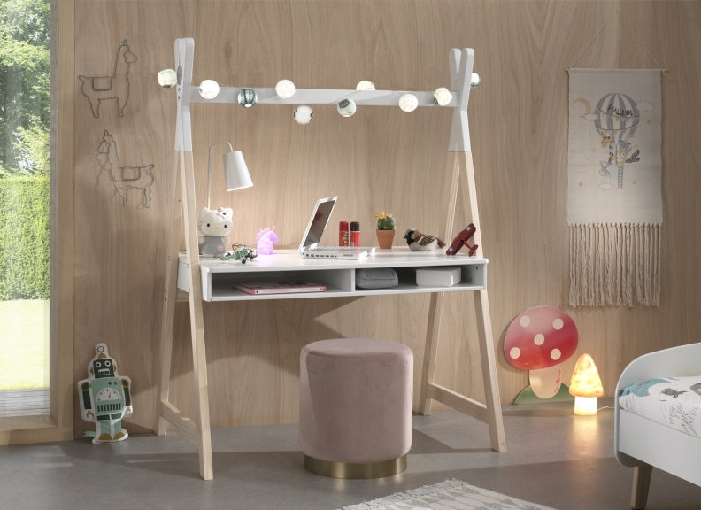 Kiddy White Tipi Desk Room