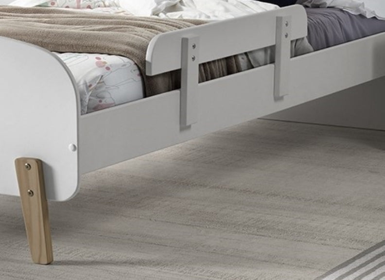Kiddy Grey Bed W/Rail