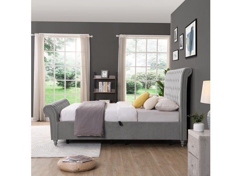 Kilkenny Silver Storage Bed - Side - closed