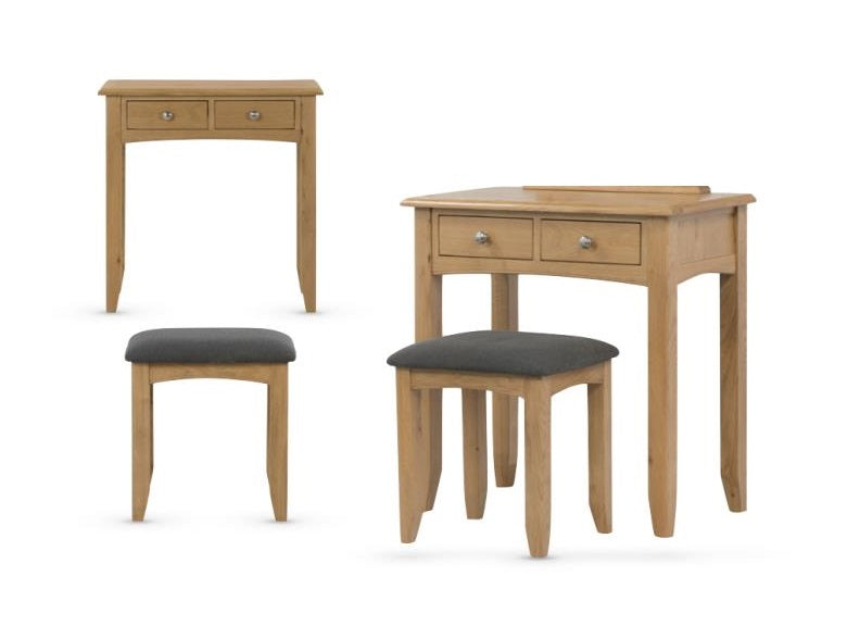 Kilkenny Oak Dressing Table & Bedroom Stool