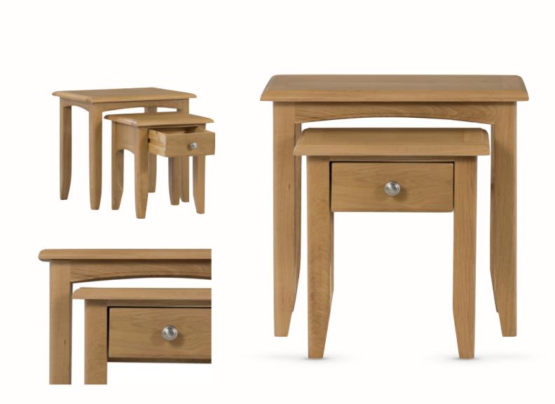 Kilkenny Oak Nest of Two Tables