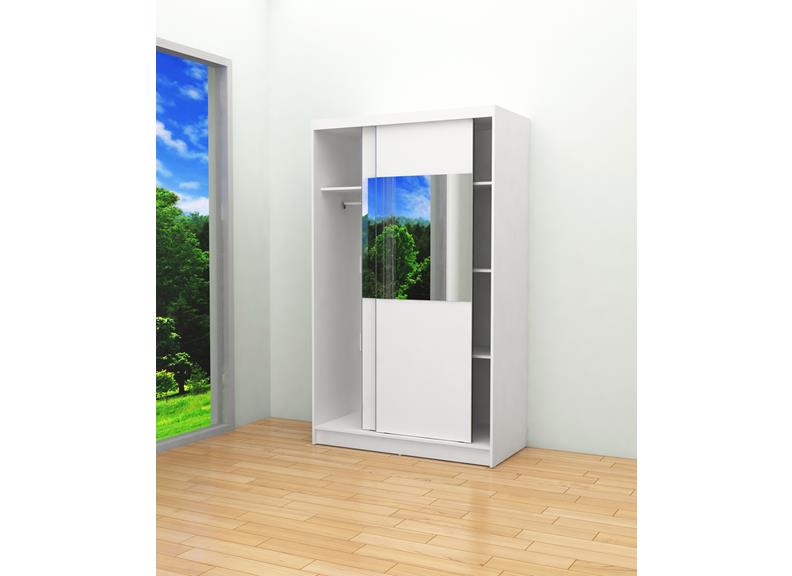 Kimberly White Wardrobe - open