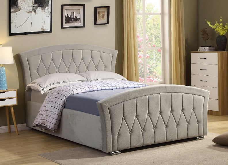 Kingston Velvet Gas Lift 4 ft Storage Bed