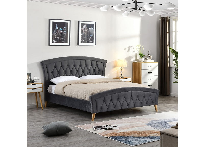Kingston Velvet Curved Bedframes