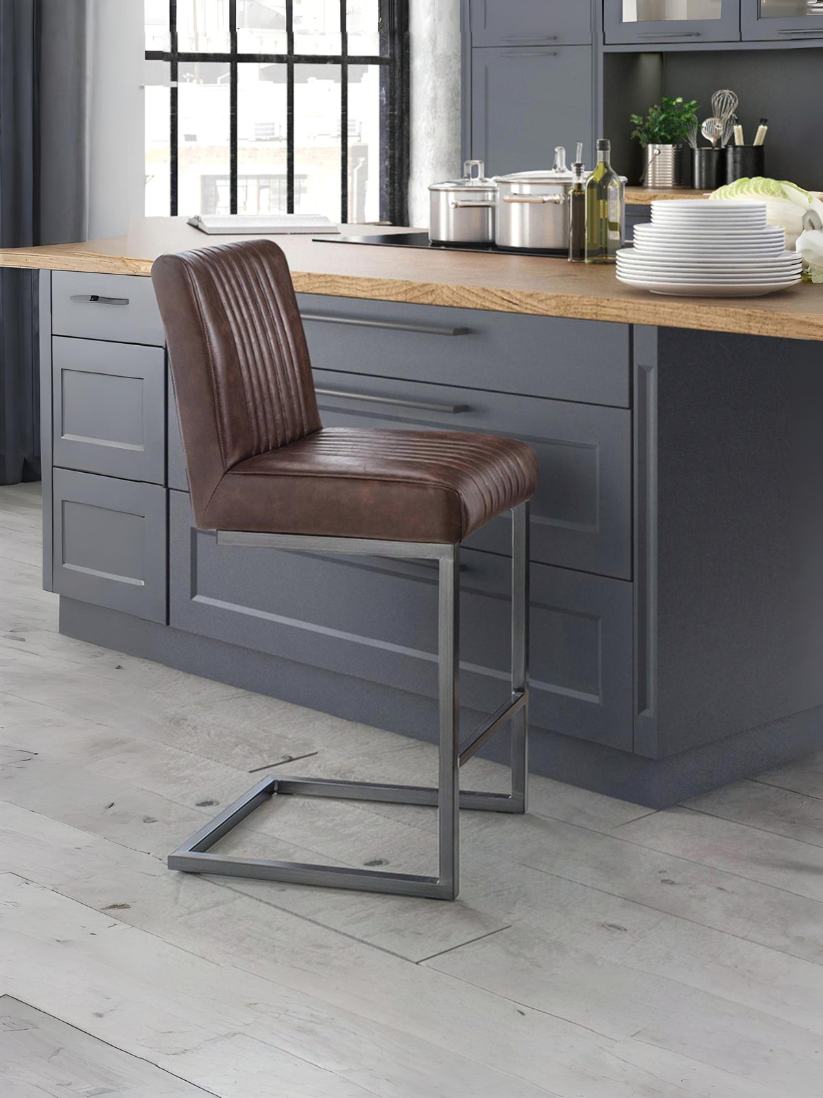 Set Of 2 Brooklyn Barstools - Brown (oos)