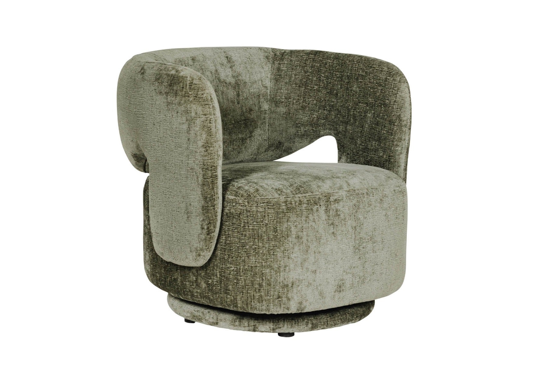 Koa Swivel Accent Chair in Mink or Olive - Contemporary Design with Smooth Swivel Function - Free Nationwide Delivery