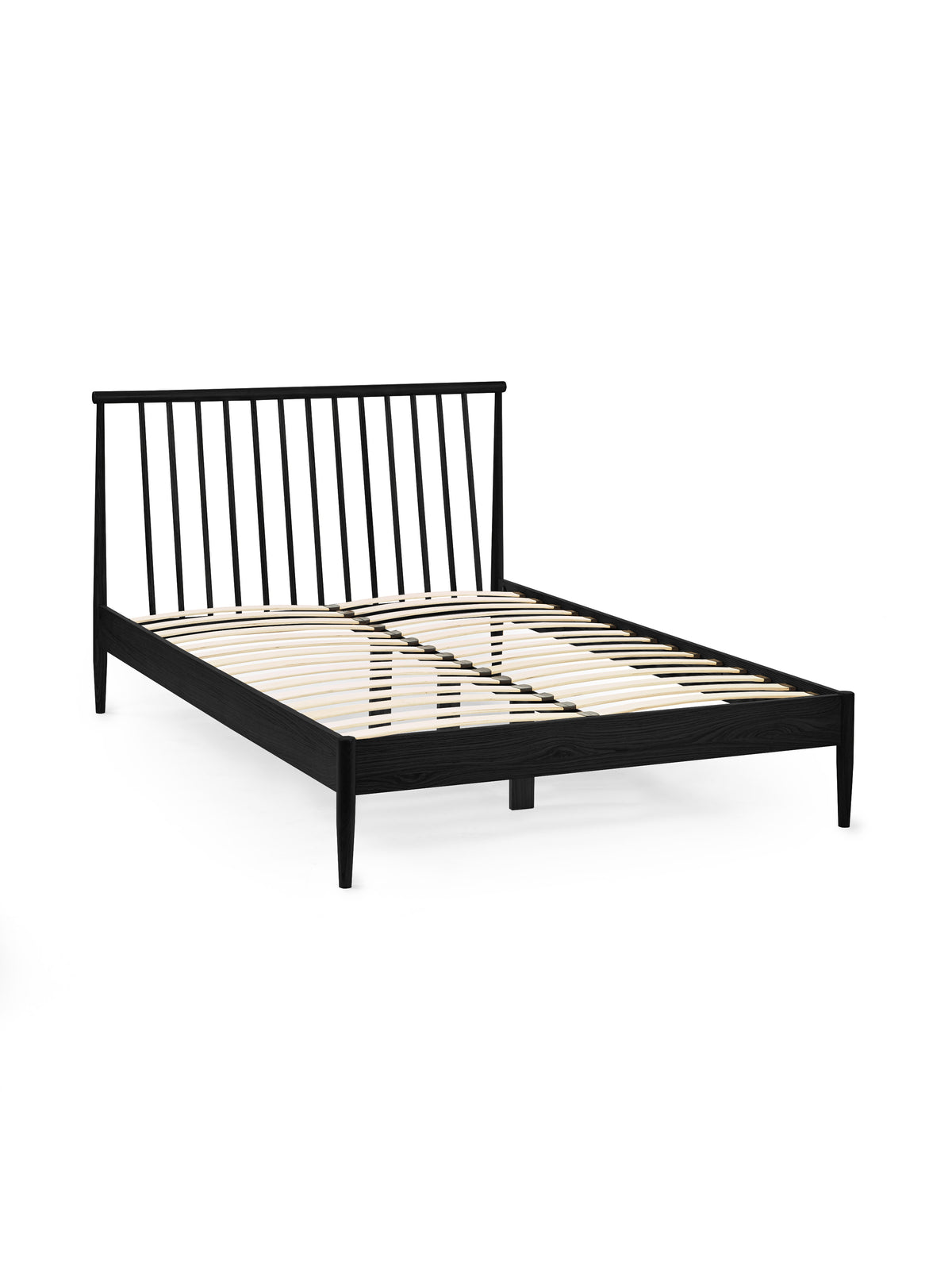 Belton Black Spindle 135cm Double Bed Frame