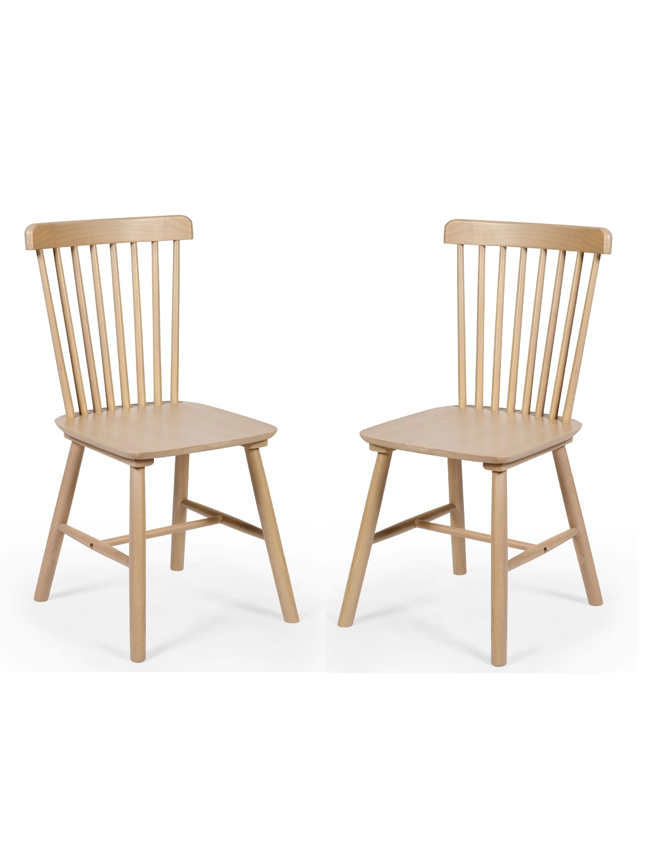 Set of 2 Sakura Oak Dining Chairs