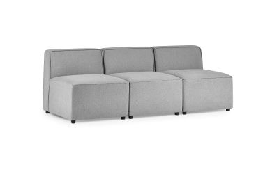 Lago Combination Sofa Single Seat Section - Grey | Modular Seating by Homeline Furniture (Free Nationwide Delivery in 3-5 Weeks)