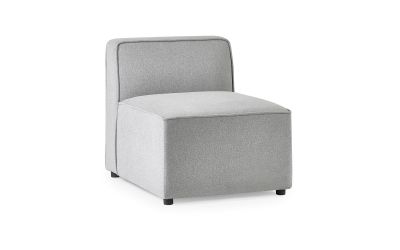 Lago Combination Sofa Single Seat Section - Grey | Modular Seating by Homeline Furniture (Free Nationwide Delivery in 3-5 Weeks)