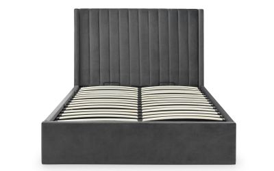 Langham Scalloped Headboard Storage Bed 150cm - Grey: Sophisticated Elegance and Practical Storage by Homeline Furniture (Free Nationwide Delivery in 3-5 Weeks)