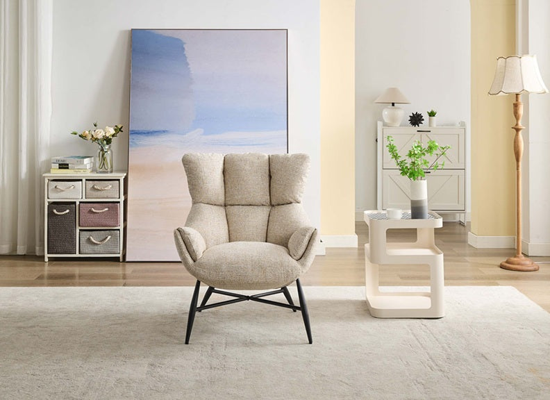 Larkin Rust Chenille Chair - room