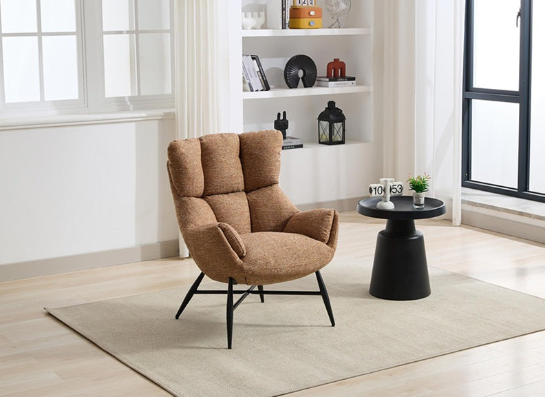 Larkin Rust Chenille Chair - room