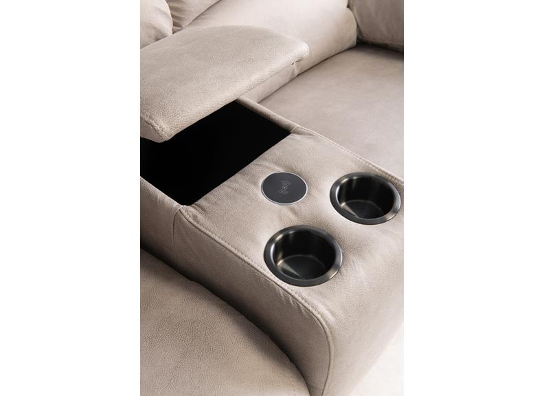 Layla Soft Touch Fabric Powered Corner Sofas