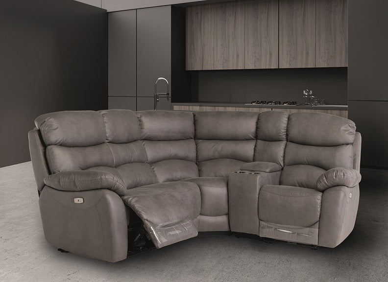 Layla Soft Touch Fabric Powered Corner Sofas