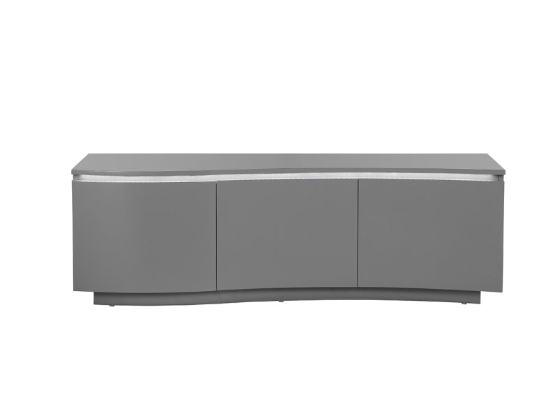 Lazzaro Graphite TV Stand W/Led Lights