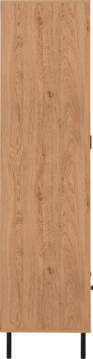 Leon 2 Door 1 Drawer Wardrobe Medium Oak Effect
