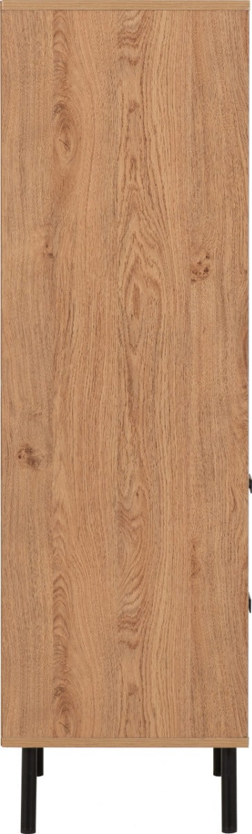 Leon 2 Door 2 Drawer Cabinet Medium Oak Effect