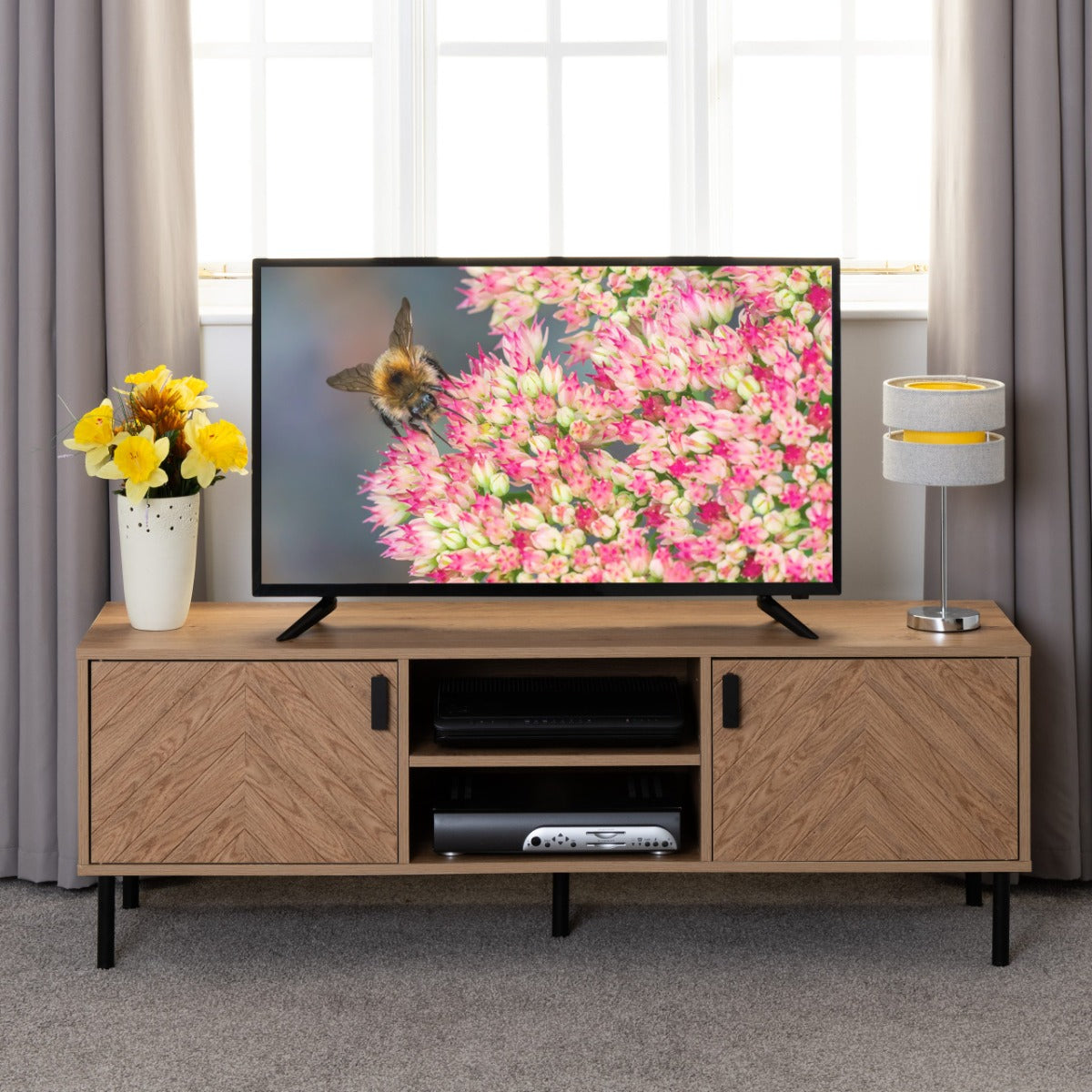 Leon Oak Effect TV Stand