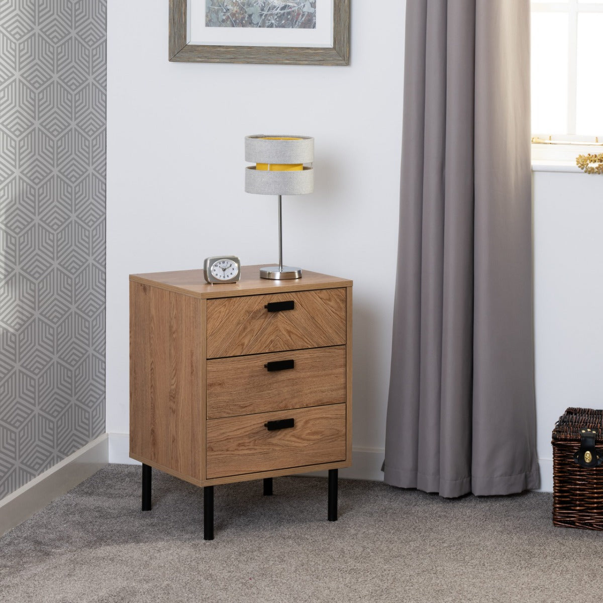 Leon Oak Effect Bedside