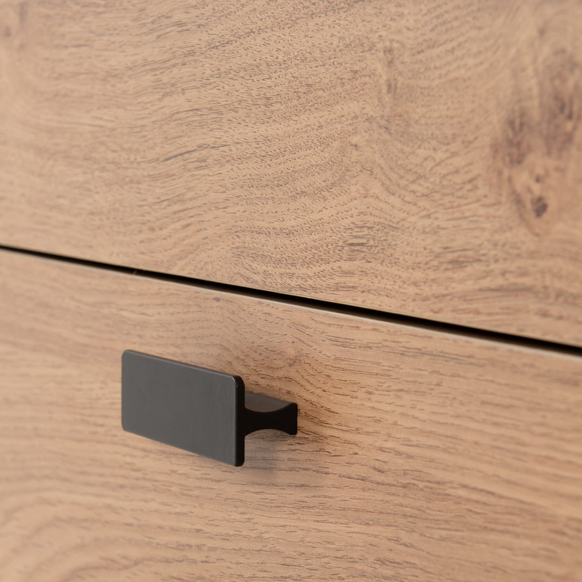 Leon 3-Drawer Bedside Table in Medium Oak Effect