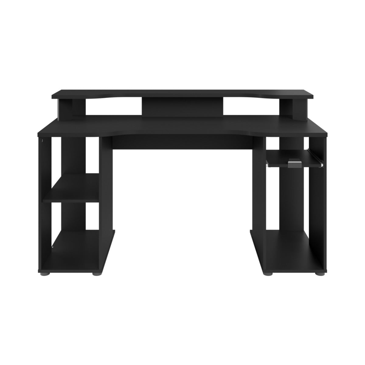 Level Gaming Desk in Dark Grey and Black - Sleek and Modern Design