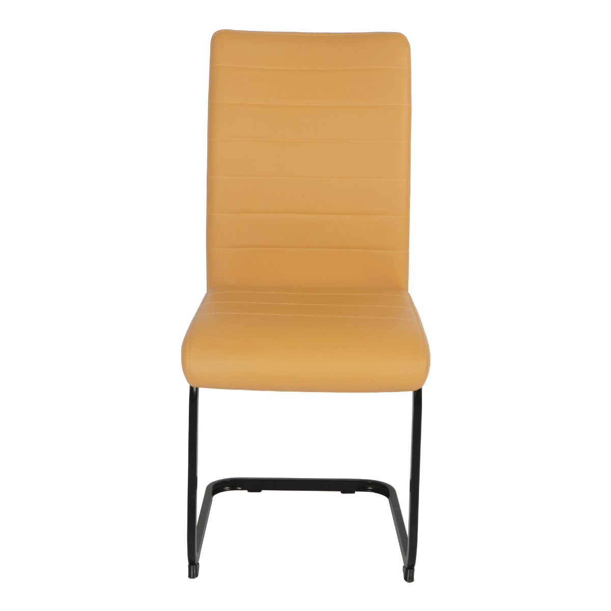 Liana Yellow PU Dining Chair - Black Legs