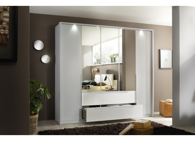 Libby Five Drawer Mirrored Robe - 2