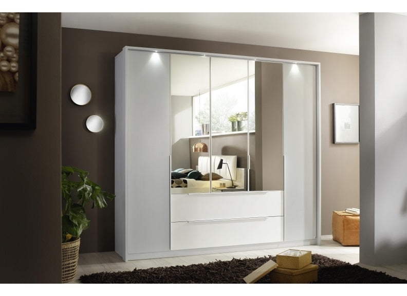 Libby Five Drawer Mirrored Robe - 1