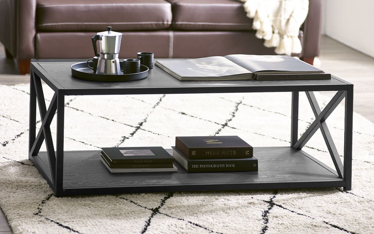 Lima Coffee Table - Black Ash: Enhance Your Living Space with Contemporary Style by Homeline Furniture (Free Nationwide Delivery in 3-5 Weeks)