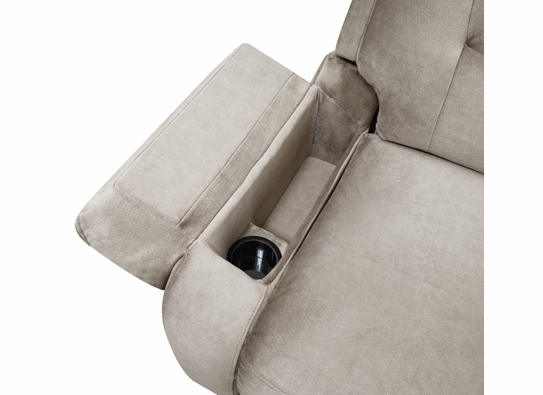 Linda Leather Tan Lift & Rise Armchair W/Massage Function