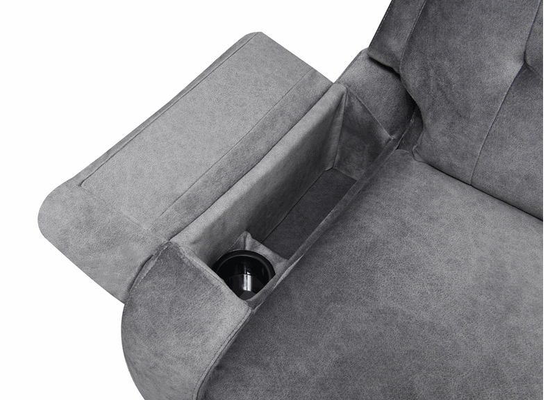 Linda Leather Grey Lift & Rise Armchair W/Massage Function