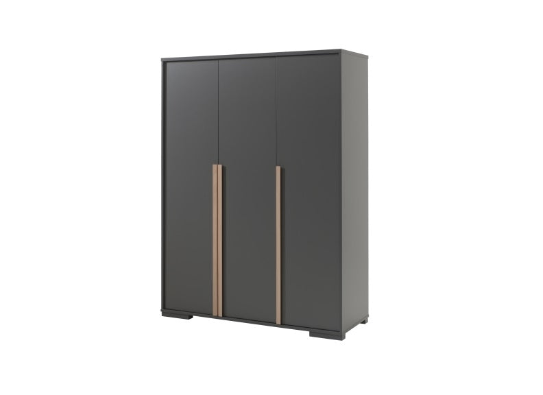 London Anthracite Triple Wardrobe